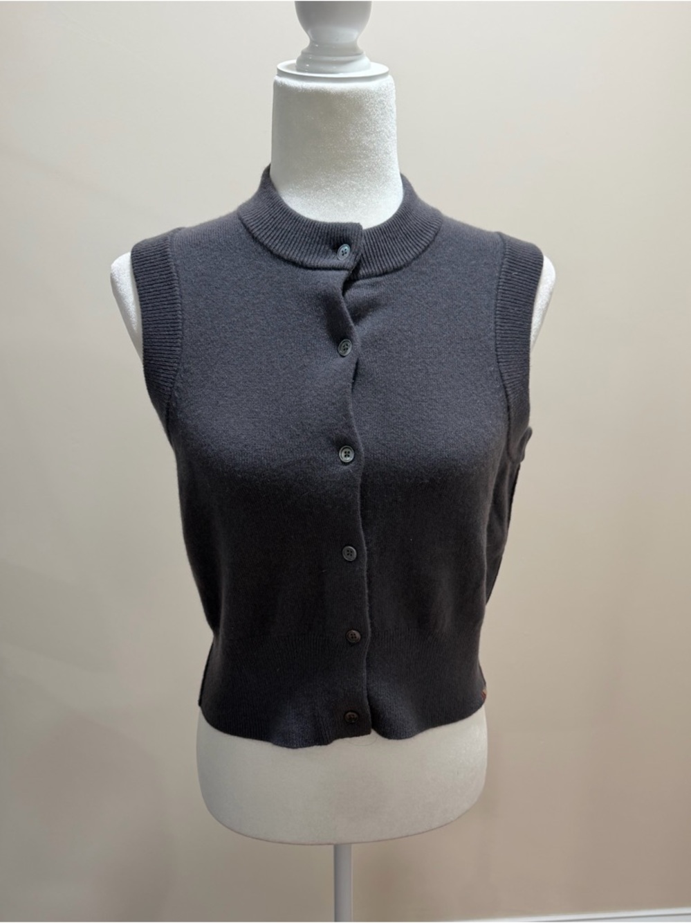 Extreme Cashmere X Gray 193 Sleeveless Corset Fitted Vest Sweater Top Sz. O/S